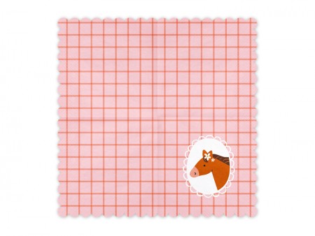 12 Serviettes - cheval