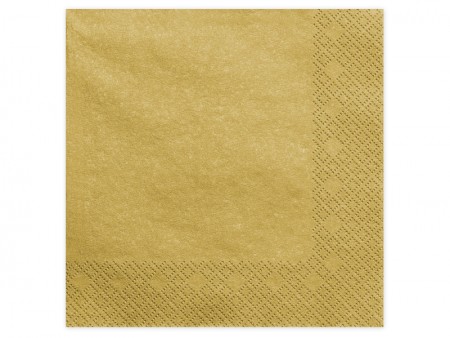 20 Serviettes - métallisé or