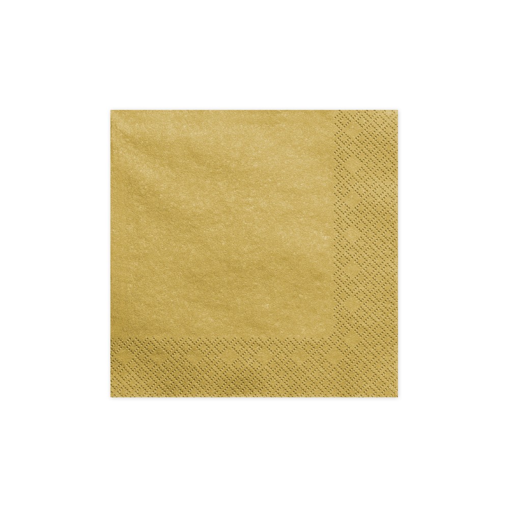 20 Serviettes - métallisé or