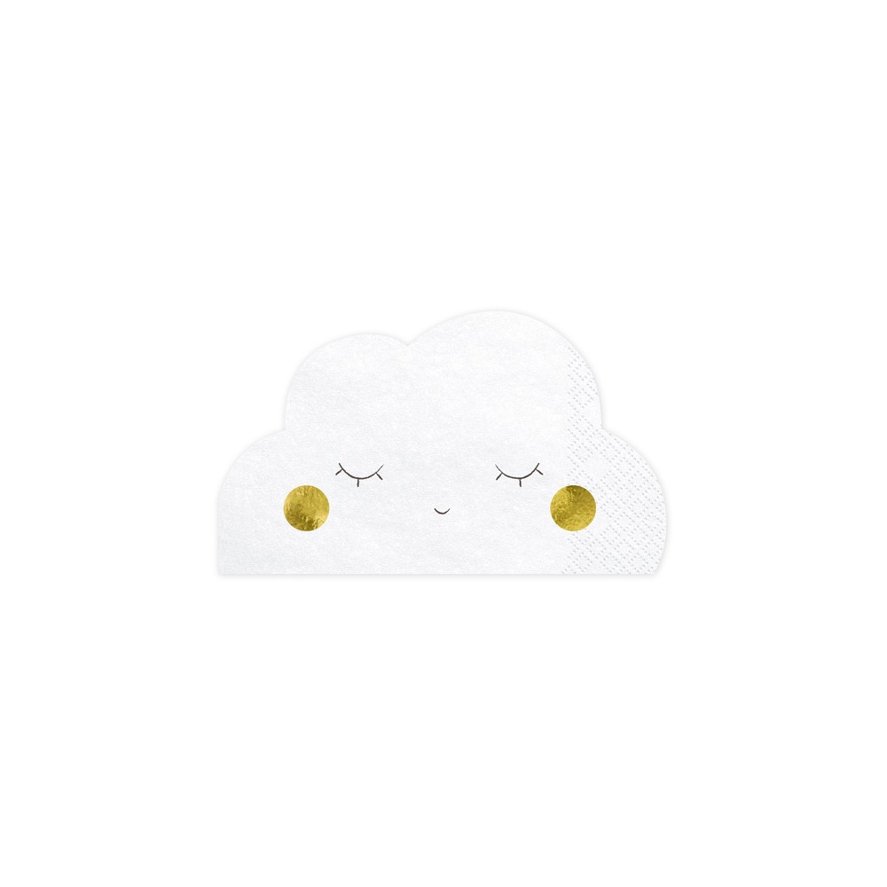 20 Serviettes de table - Nuage - 16cm