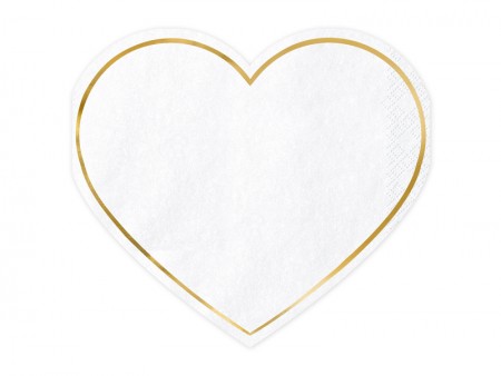 20 Serviettes de table - coeur