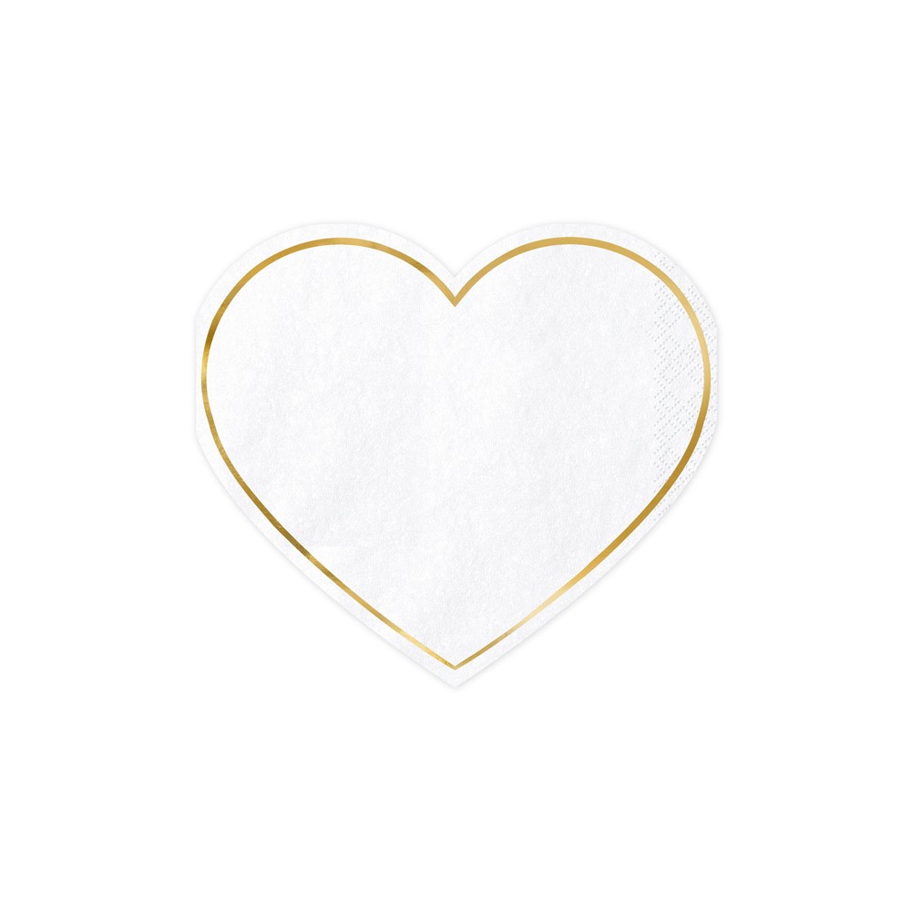 20 Serviettes de table - coeur