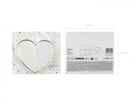 20 Serviettes de table - coeur