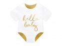 20 Serviettes de table - Hello Baby - blanc