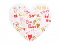 20 serviettes cœur "girl power" - 16 cm