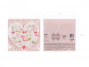 20 Serviettes de table coeur