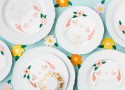 20 serviettes "lapin fleuri"