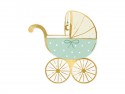 20 Serviettes de table Poussette - tiffany blue -