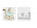 20 Serviettes de table Poussette - tiffany blue -
