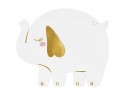 12 Serviettes de table Eléphant - blanc