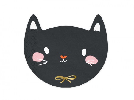20 Serviettes de table chat