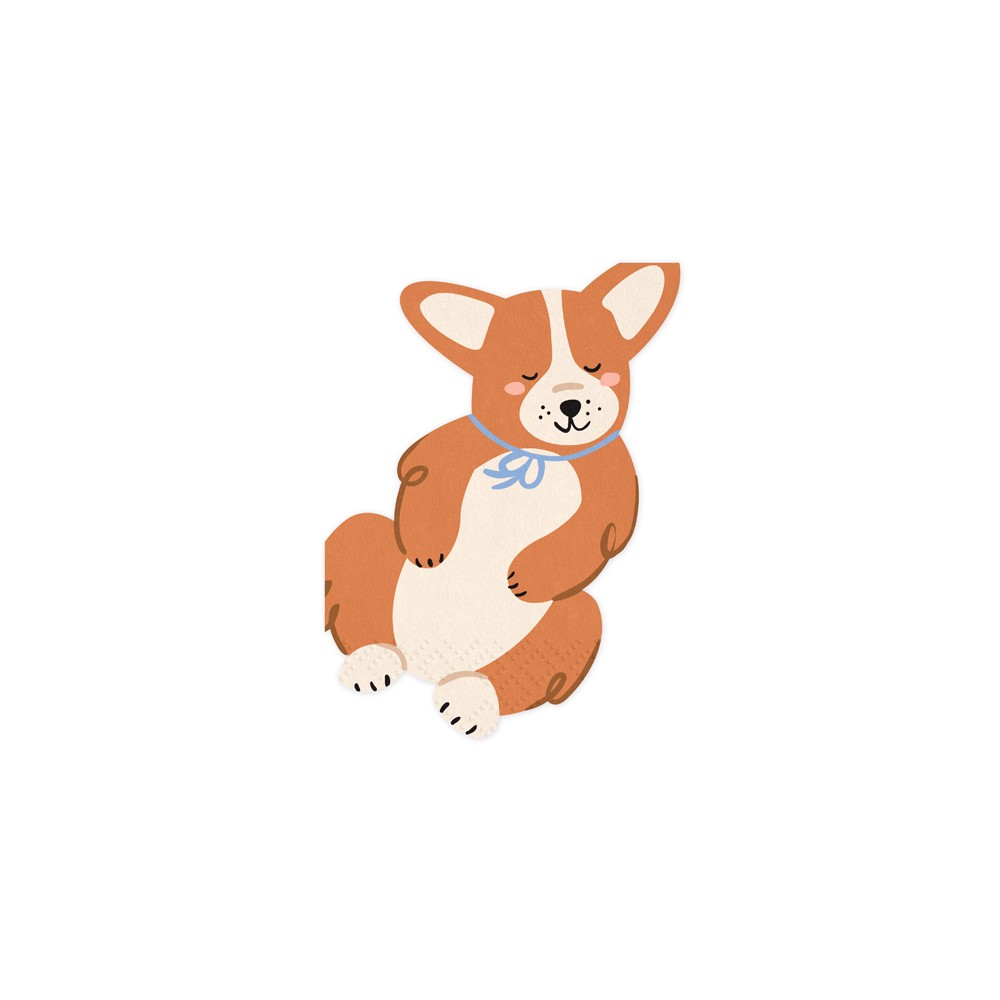 12 Serviettes de table Corgi