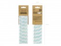 10 Pailles en papier - bleu clair