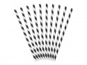 10 pailles rayures noires
