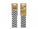 10 pailles rayures noires