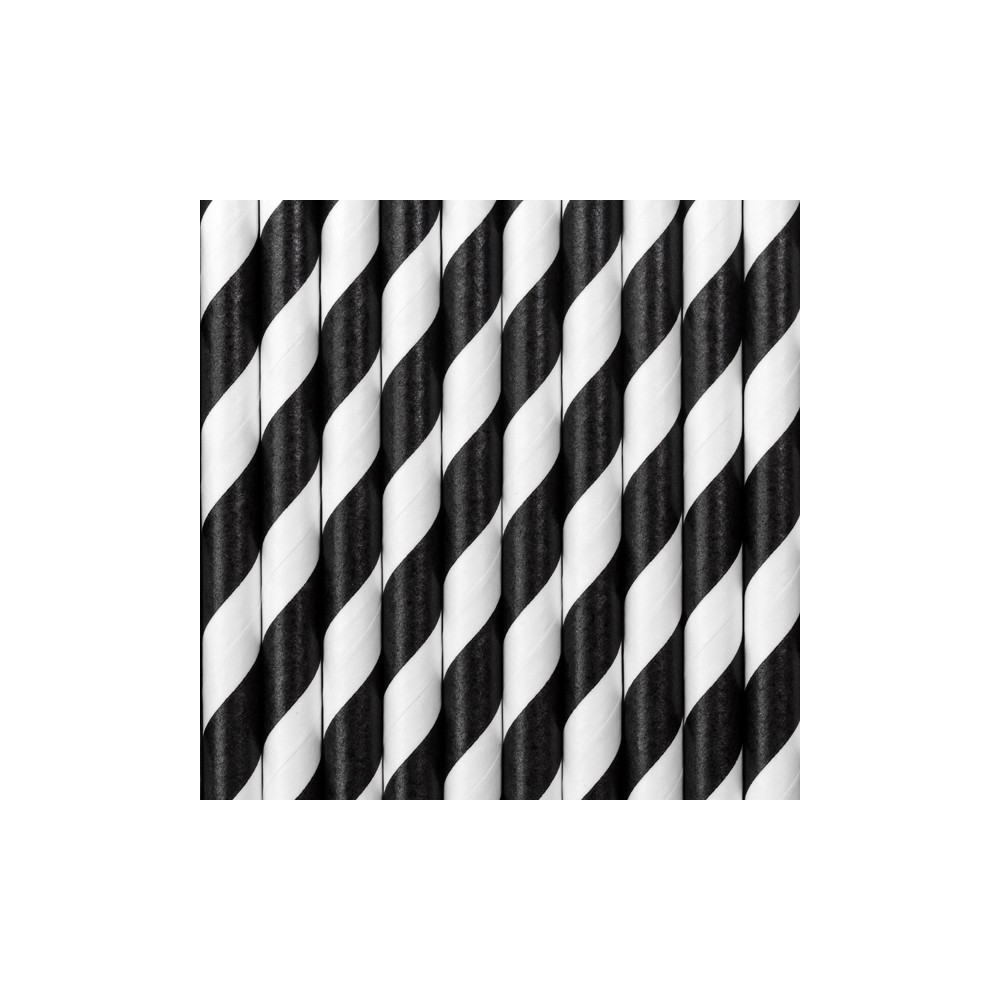 250 Pailles en papier - noires