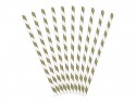 10 Pailles en papier - or