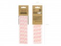 10 pailles rayures roses