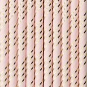 10 Pailles en papier - rose clair