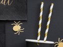 24 pailles rayures dorées