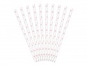 10 Pailles en papier - rose clair