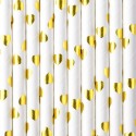 10 Pailles en papier - or