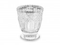 4 Bougeoir - en verre argent - 8cm