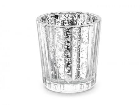 4 Bougeoir - argent - 6cm
