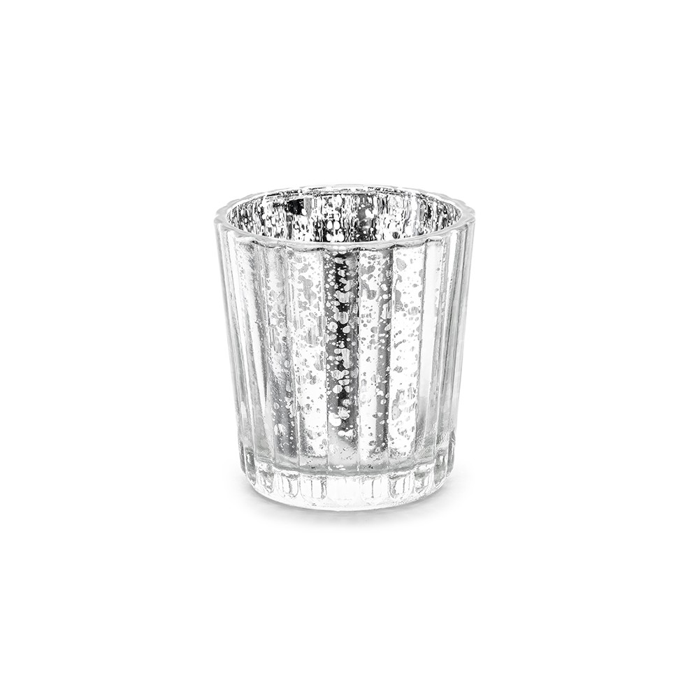 4 Bougeoir - argent - 6cm