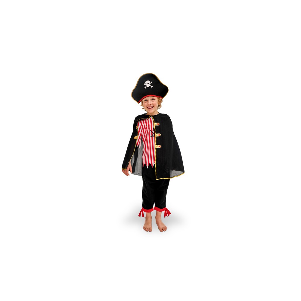 Costume de pirate avec cape - taille 116 -128 cm