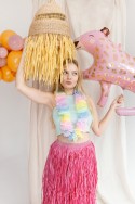 Jupe en raffia - taille adulte - rose