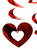 5 coeurs tourbillonnants - rouge