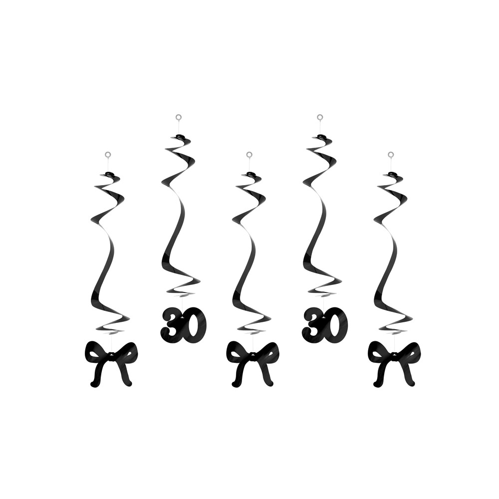 5 Spirales pour le 30e anniversaire avec des nœuds - noir