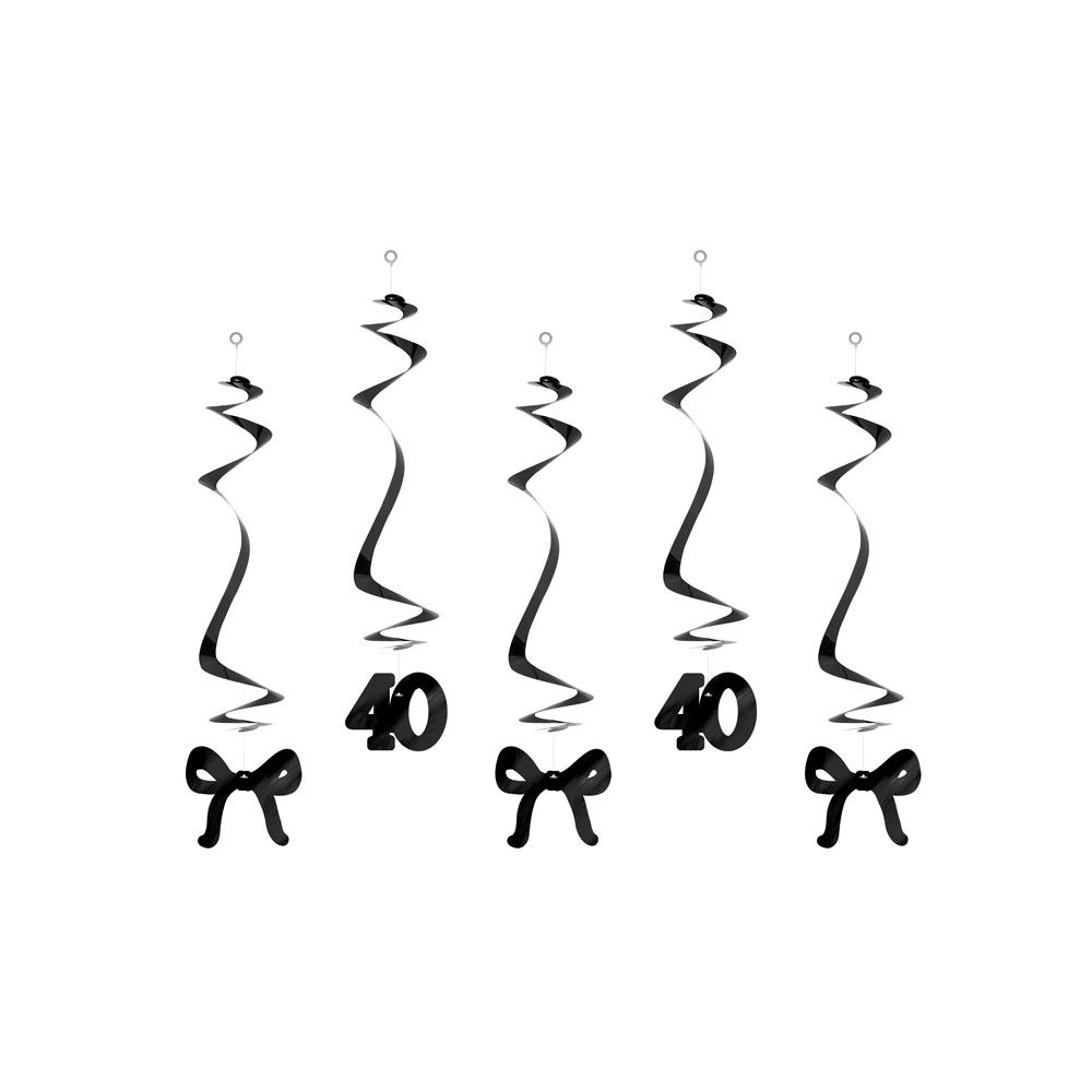 5 Spirales pour le 40e anniversaire avec des nœuds - noir