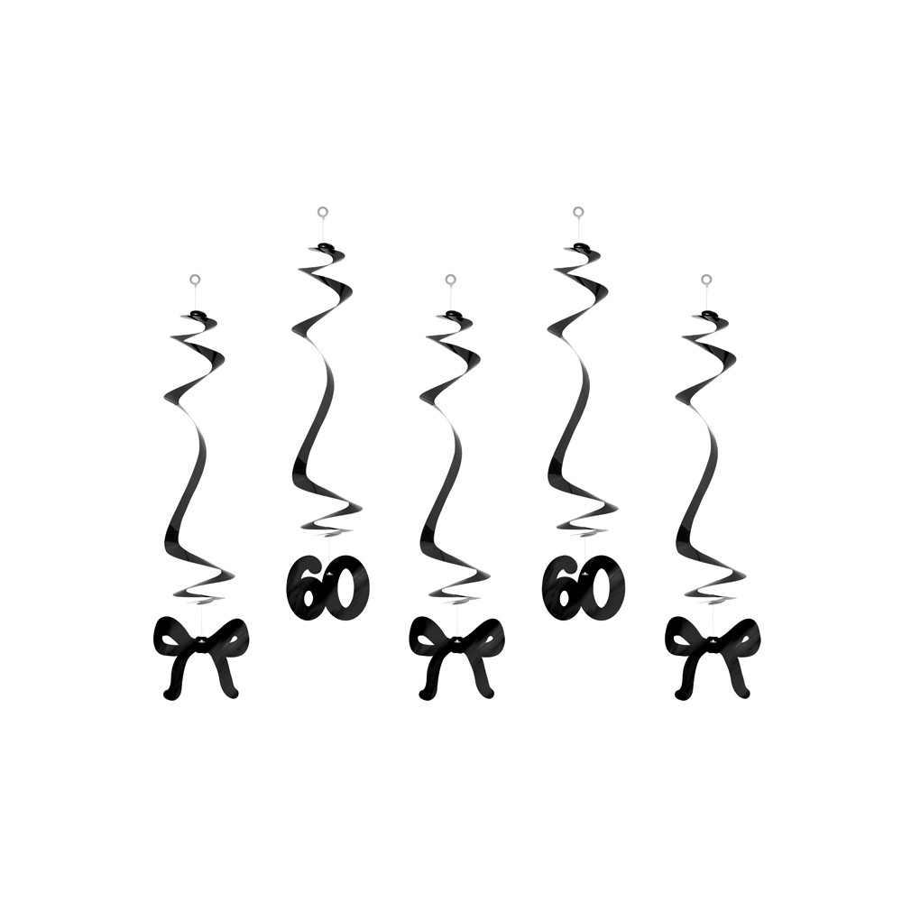 5 Spirales pour le 60e anniversaire avec des nœuds - noir
