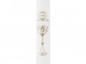 4 Bougies de communion - blanches - 29cm