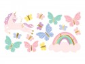 Planche de tatouages "licorne et papillon"