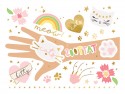 12 Tatouages temporaires chatons