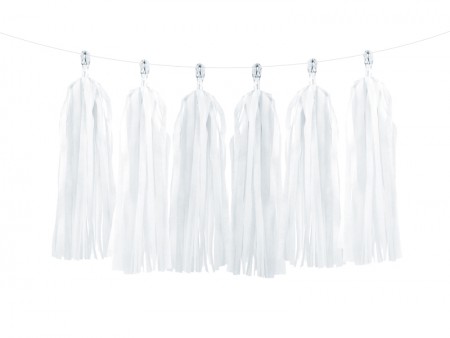 Guirlande de pompon - blanche