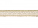 5 m ruban toile de jute et dentelle 