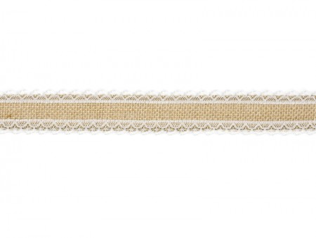 Ruban de jute avec dentelle...