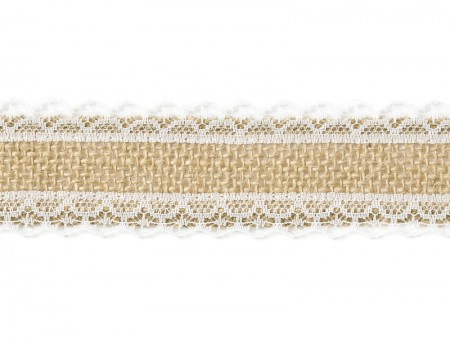 Ruban de jute avec dentelle...