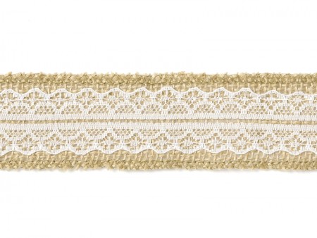 Ruban de jute avec dentelle...