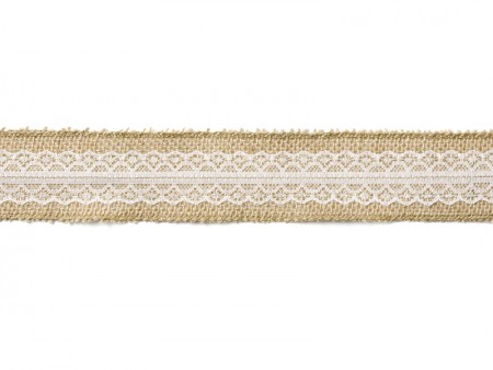 Ruban de jute avec dentelle...