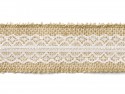 Ruban de jute avec dentelle - 5x500cm