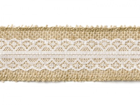 Ruban de jute avec dentelle...