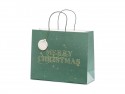 Sac cadeau Merry Christmas - vert bouteille