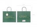 Sac cadeau Merry Christmas - vert bouteille