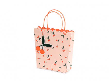 Sacs cadeaux Cerises 23 cm