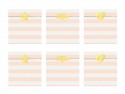 6 sachets rayures rose